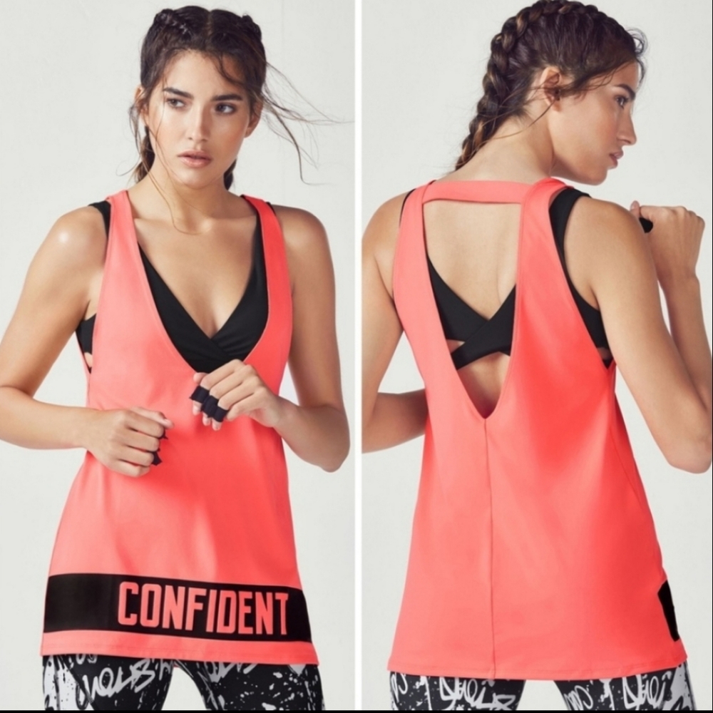 Fabletics pink active tank top